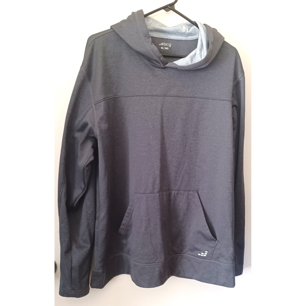 BCG Mens XL Charcoal Gray‎ Pullover Hoodie Activewear Tech Fleece Performance